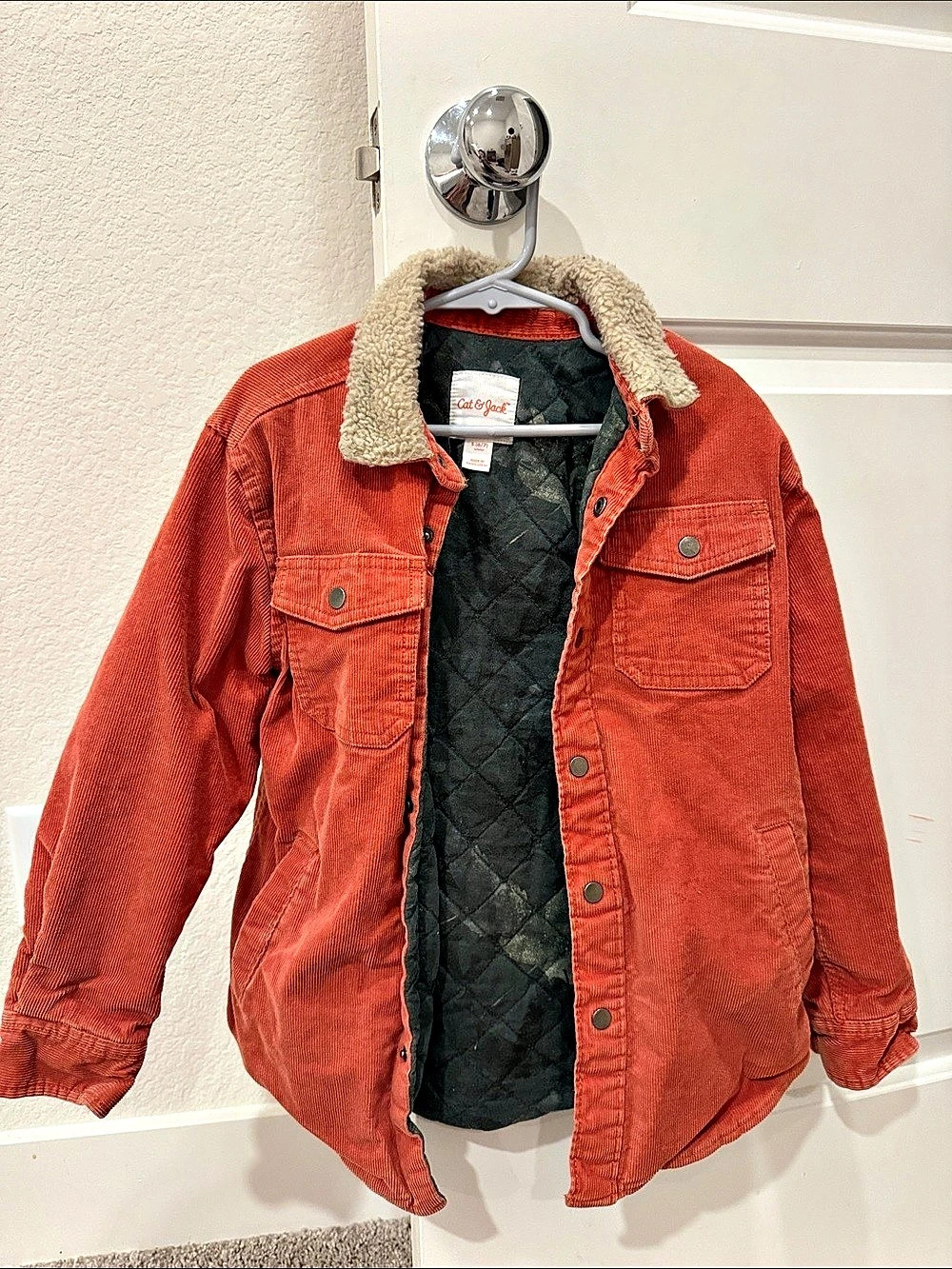 Cat & Jack Corduroy Sherpa Collar Jacket Size Large
